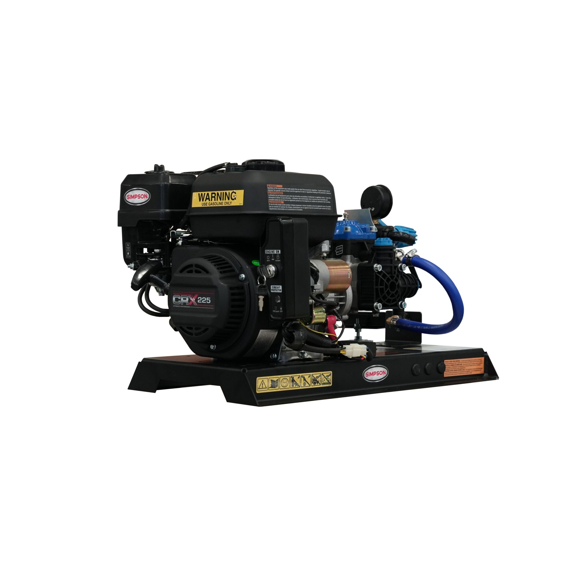 Soft Wash Cold Water Professional Gas Pump System 300 PSI at 10.0 GPM CRX® 225 with BERTOLINI® Gear Drive Pump 65443